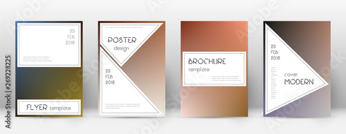 Flyer layout. Stylish valuable template for Brochure, Annual Report, Magazine, Poster, Corporate Presentation, Portfolio, Flyer. Authentic color transition cover page.