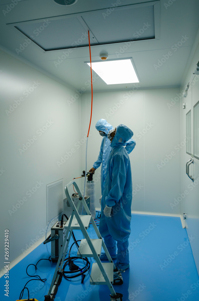 HEPA Filter Leak Test of Technician Clean room Stock Photo Adobe Stock