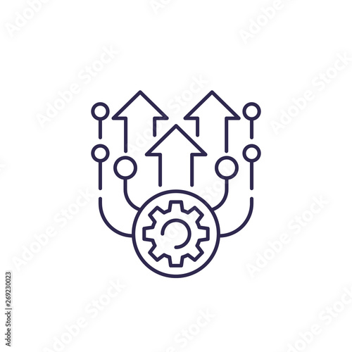 upgrade vector line icon