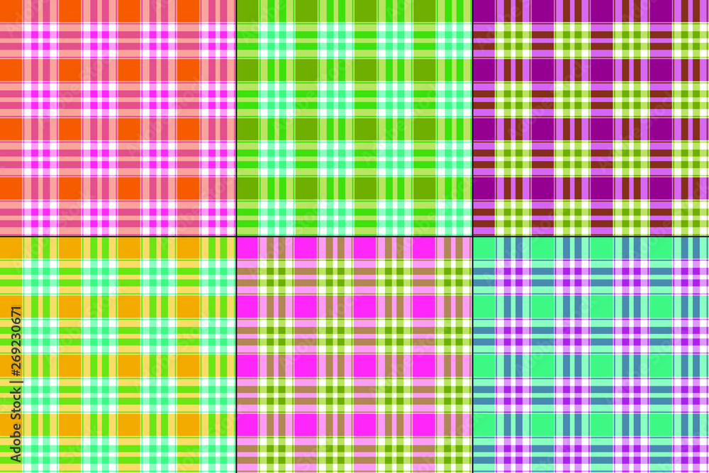 Fototapeta premium colorful madras vector plaids