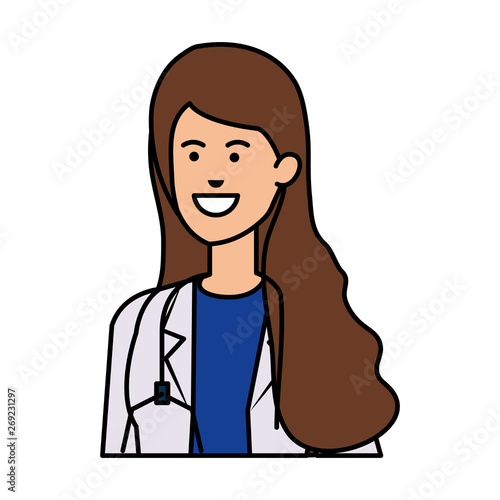 professional female doctor with stethoscope