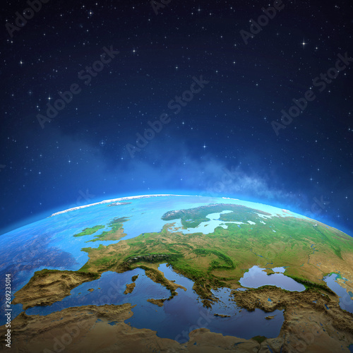 Fototapeta Naklejka Na Ścianę i Meble -  Surface of the Earth from space