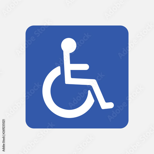 Disabled Handicap Icon . Invalid symbol . Vector illustration 