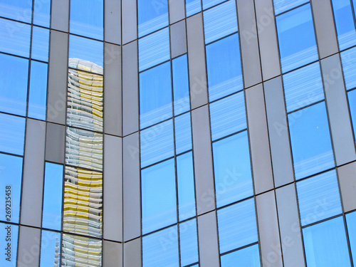 Wallpaper Mural Abstract Geometric Architecture Background. Reflection of Modern Office Building. Torontodigital.ca