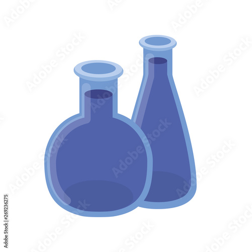 laboratory instruments in white background