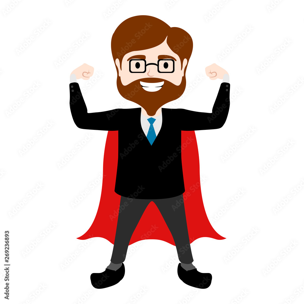 Isolated character of a super dad businessman - Vector Isolated character of a super dad businessman - Vector
