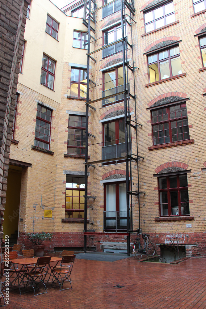 building and courtyard in berlin (germany)