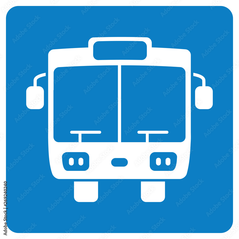 Bus front view sign icon Bus front view sign icon