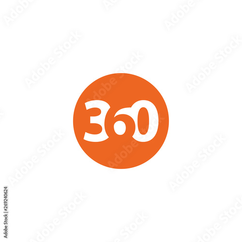three hundred and sixty number logo vector. 360 Logo