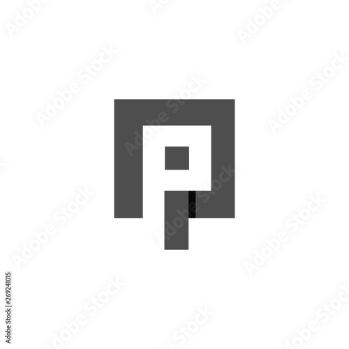 Pi Initial Letter Logo Vector