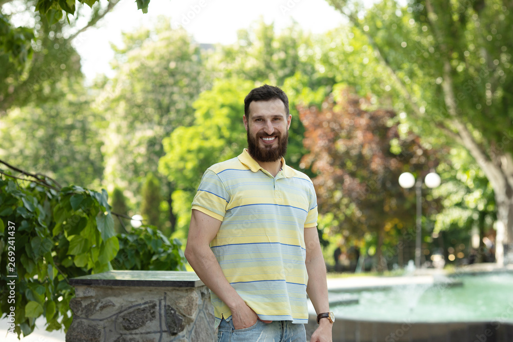 Bearded man. Man with beard outside. Bearded man. Man with beard outside.