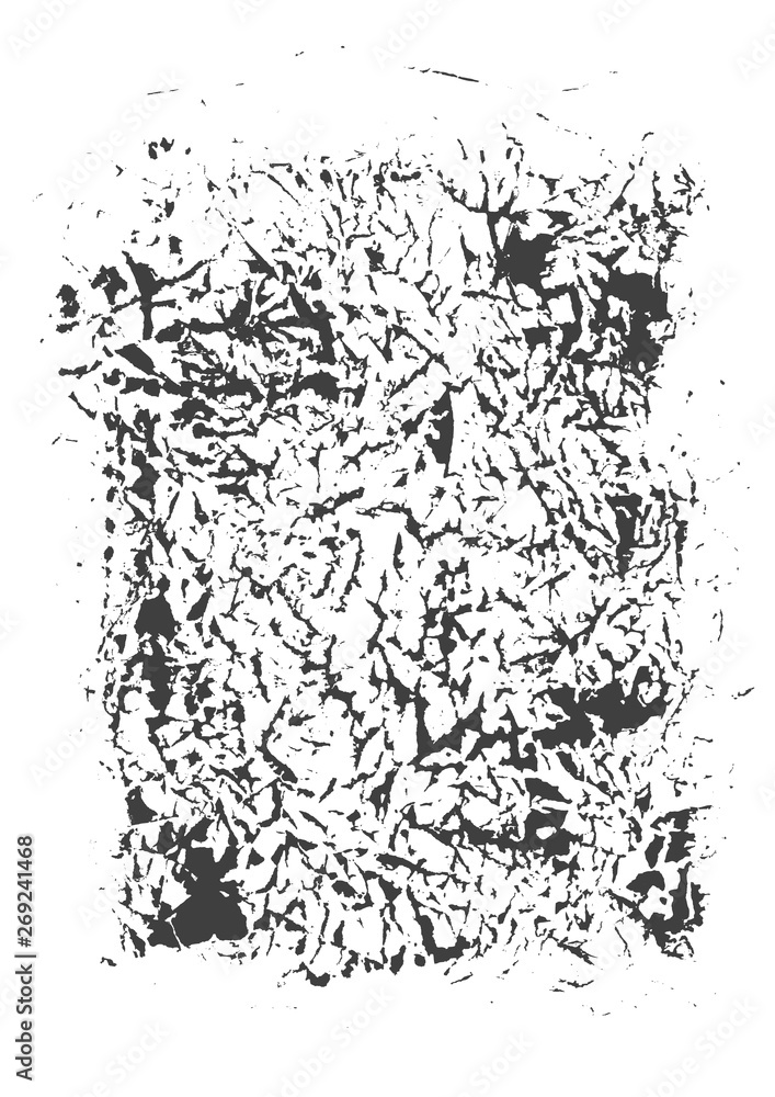 Obraz premium Ink stains on crumpled paper. Design Element. Grunge Halftone Texture. Abstract Ink Background. Vector Illustration.