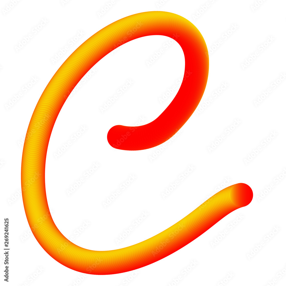 C - Letter - Red Yellow - from hand drawn colorful alphabet C - Letter - Red Yellow - from hand drawn colorful alphabet