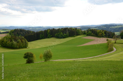 Countryside in the Mühlviertel region in Upper Austria