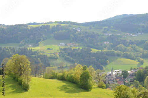 Countryside in the Mühlviertel region in Upper Austria