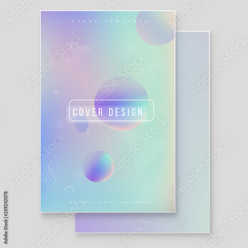 Abstract blurred Holographic gradient background  photo