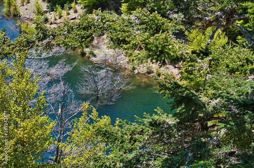 Typical mountain lake landscape  Italy.