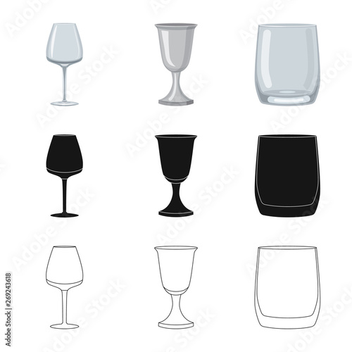 Isolated object of form and celebration symbol. Collection of form and volume stock vector illustration.
