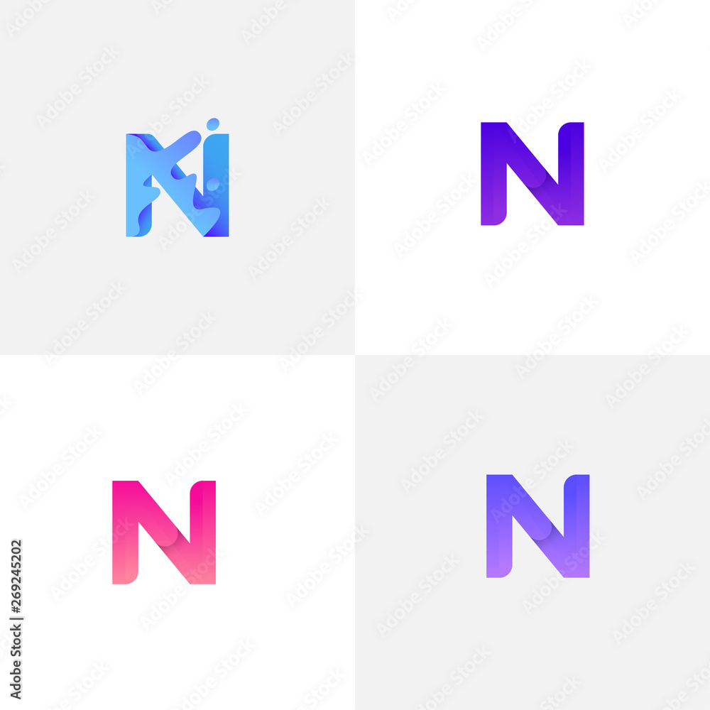 Letter N With Liquid Letter N With Liquid