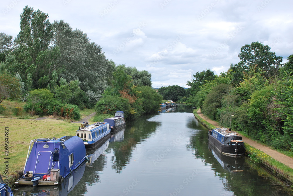 Naklejka premium View of the Grand Union Canal near Northolt