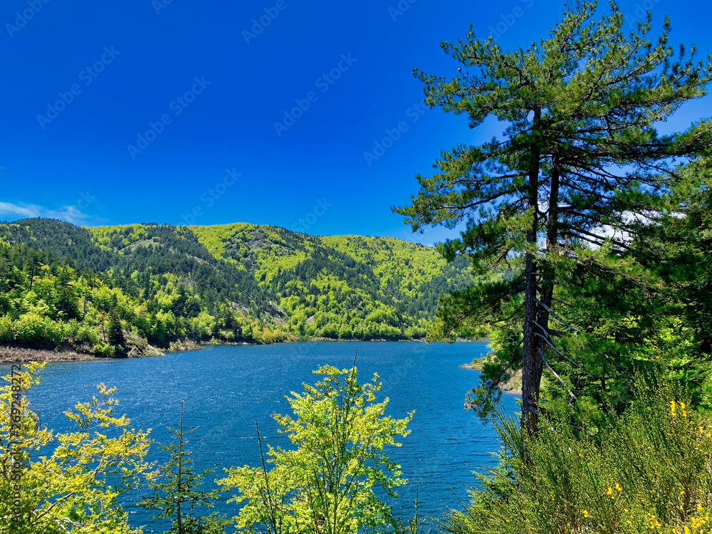 Typical mountain lake landscape, Italy. Typical mountain lake landscape, Italy.