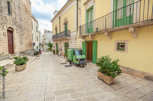 View of the old town of Martina Franca with a beautiful houses among greenery. © nazarovsergey