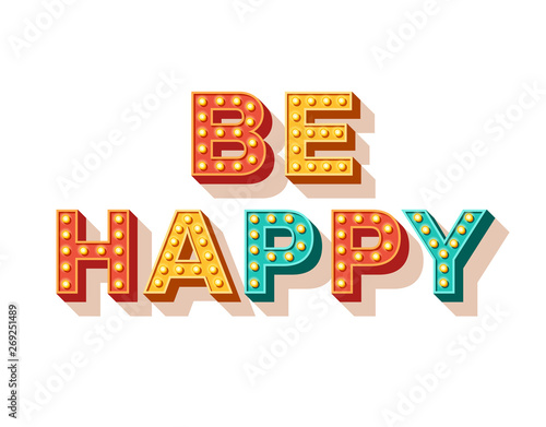 Be happy motivational poster