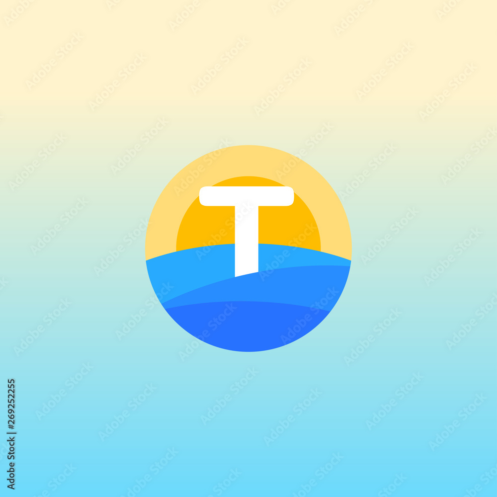 T Letter alphabet logo template T Letter alphabet logo template