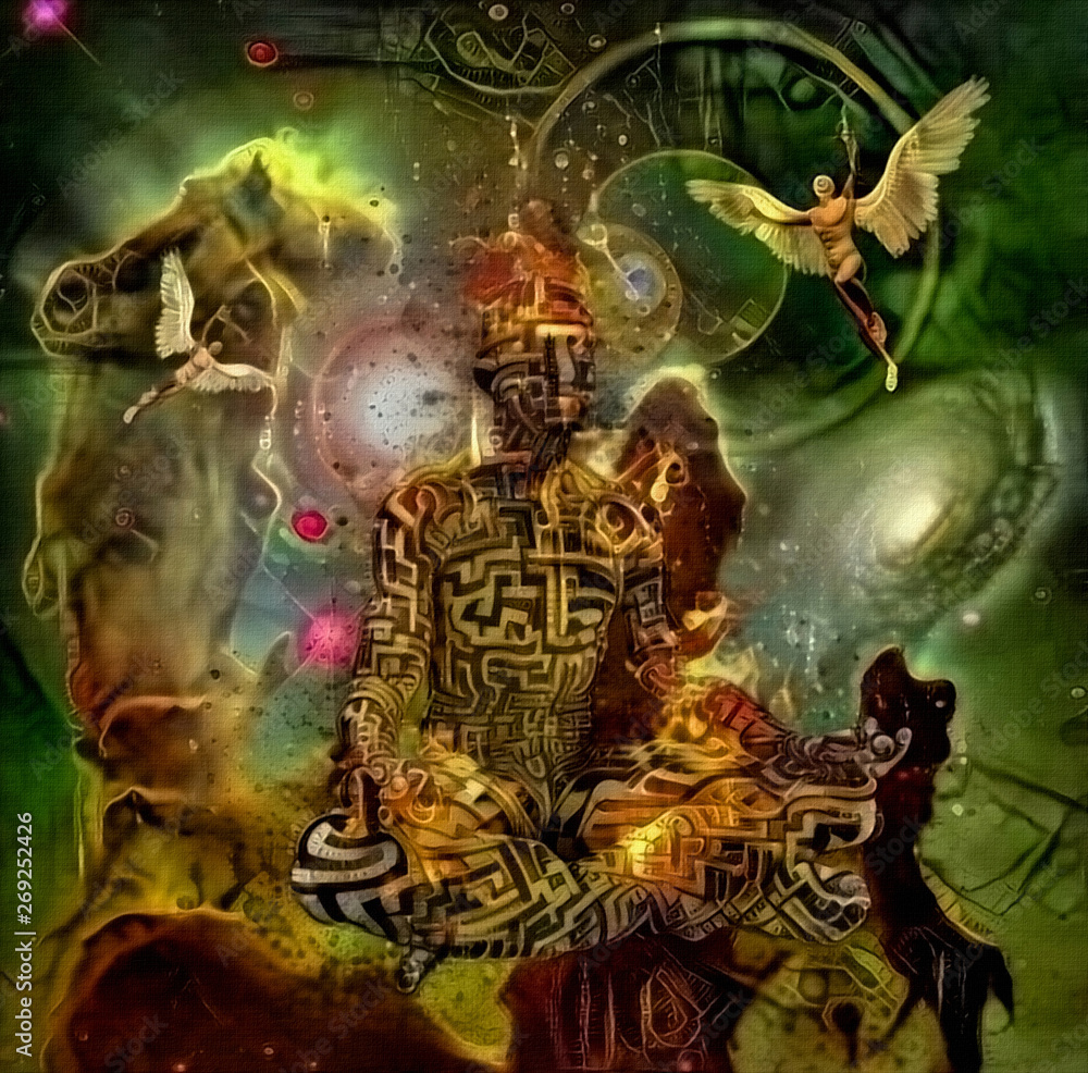 Fototapeta premium Flaming meditation