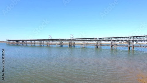 Wallpaper Mural Mining pier of Riotinto Co., known as the Tinto Dock "Muelle del Tinto" at sunset. This is one of the remains left by the English in Huelva. The dock where all minerals Riotinto comes to Huelva, Spain Torontodigital.ca