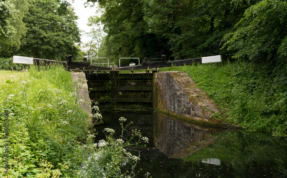 Pike Lock on the Stroudwater Canal near Stroud, Gloucestershire, UK