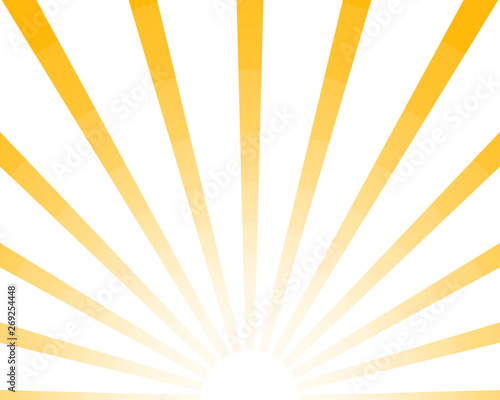 Half Sun Rays retro background, yellow colored sunburst stylish. Shine Summer pattern Eps10. Vector starburst illustration