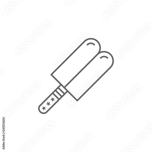Popsicle USA outline icon. Signs and symbols can be used for web, logo, mobile app, UI, UX