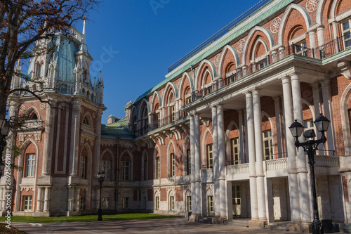 Moscow, Russia - October 18, 2018: Great Tsaritsyno Palace in museum-reserve Tsaritsyno