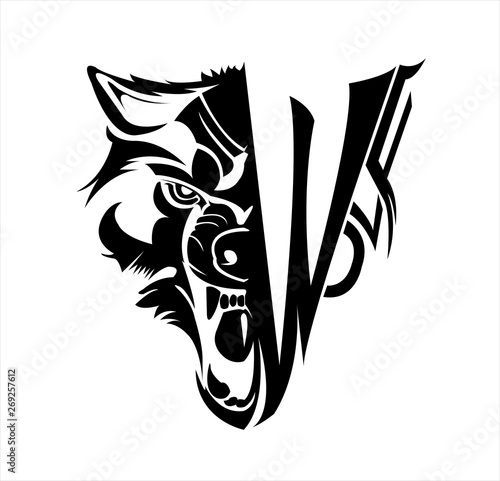 Obraz na plátně wolf logo