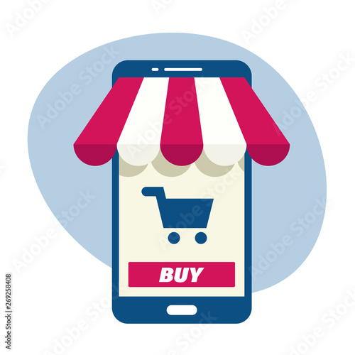 Ecommerce smartphone vector illustration