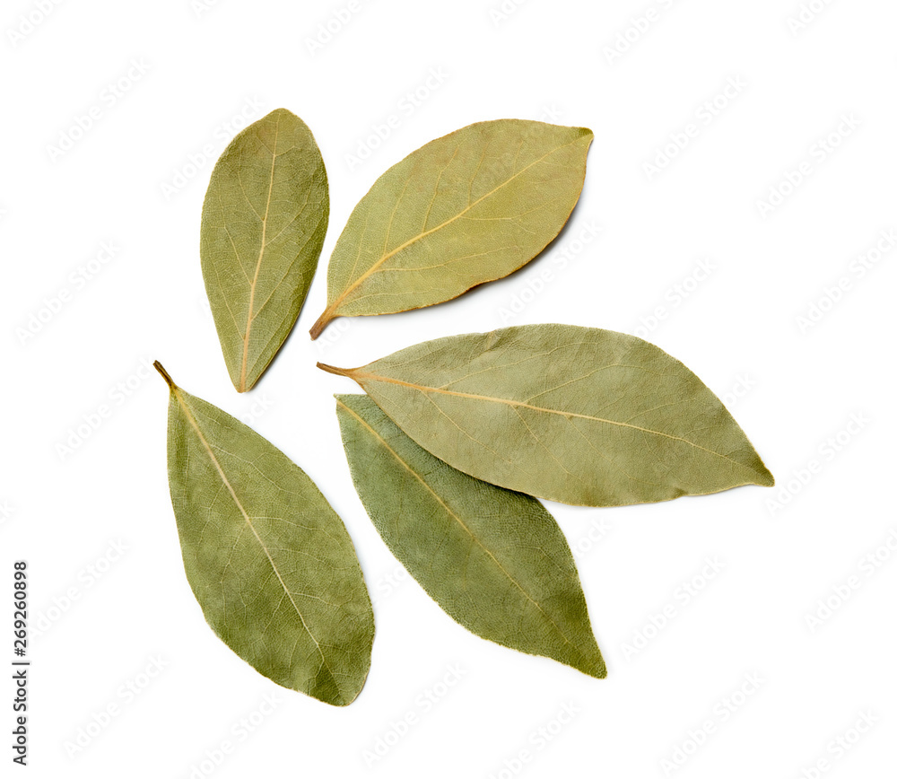 Fototapeta premium Dried bay leaf isolated on white background
