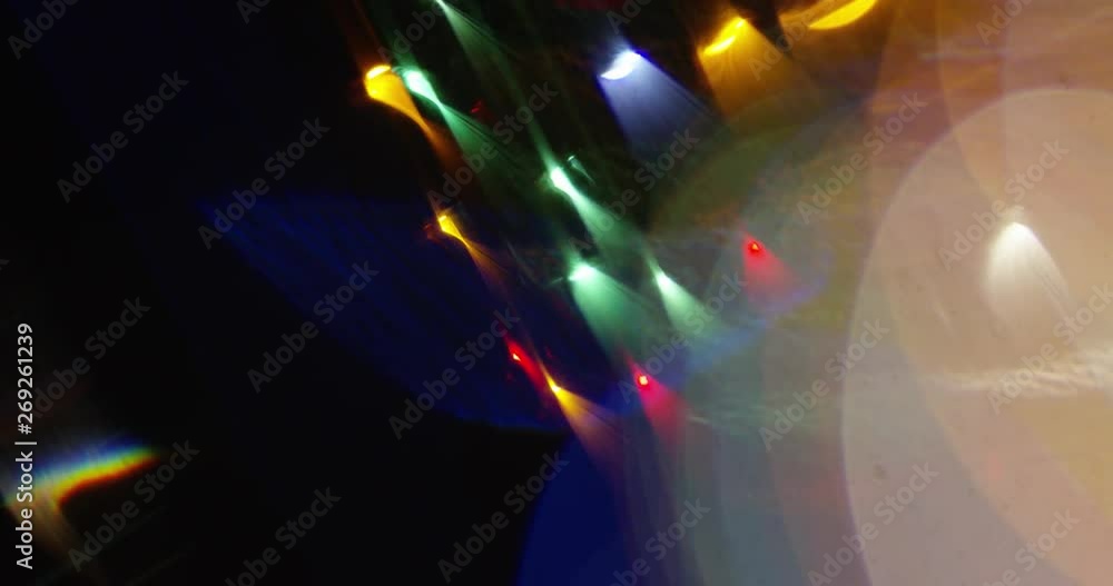garlands, glare, out of focus and in focus garlands, glare, out of focus and in focus