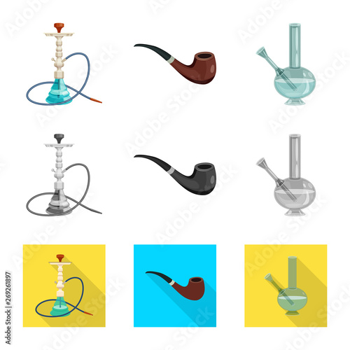 Isolated object of refuse and stop sign. Set of refuse and habit stock symbol for web.