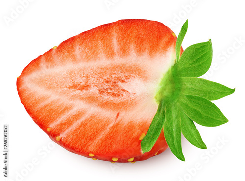 strawberry isolated on white background, clipping path, full depth of field, high quality photo