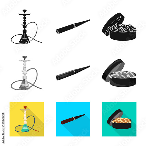 Isolated object of refuse and stop sign. Collection of refuse and habit vector icon for stock.
