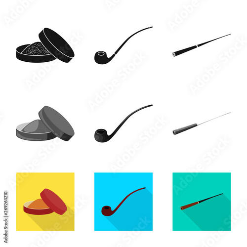 Isolated object of refuse and stop logo. Collection of refuse and habit vector icon for stock.