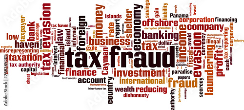 Tax fraud word cloud