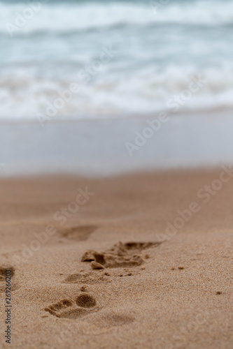 footprints in sand