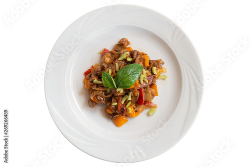 vegetable caponata grown on the island of Panarea in Sicily