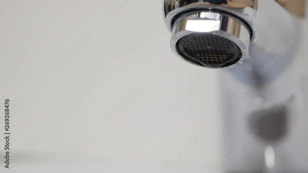 Water Drops From The Faucet In The Bathroom.v Water Drops From The Faucet In The Bathroom.v