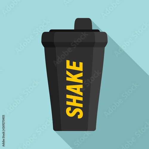 Shake bottle icon. Flat illustration of shake bottle vector icon for web design