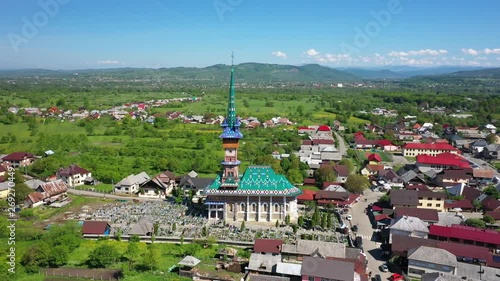 Maramures Romania Merry Cemetery. Shooting from the air