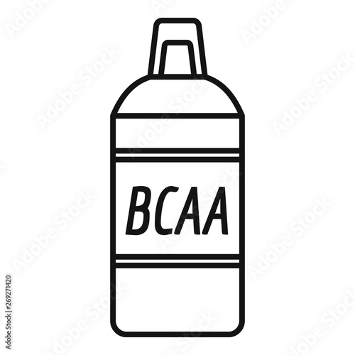 Bcca sport nutrition icon. Outline bcca sport nutrition vector icon for web design isolated on white background