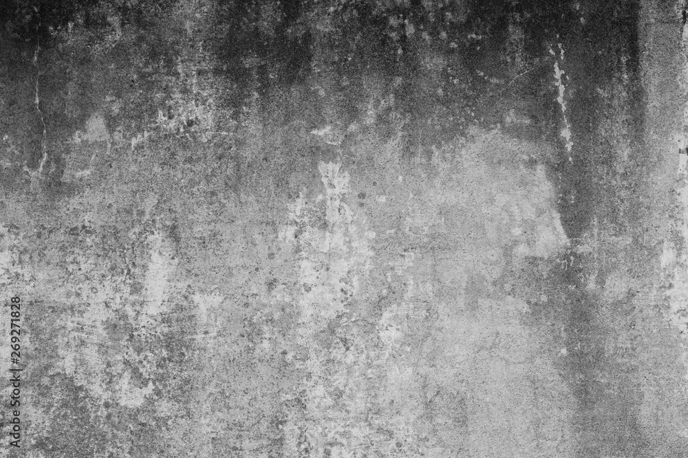 Fototapeta premium Alte verdreckte Wand mit groben und verschmutzen Strukturen und rissen. Hintergrund im Grunge Stil. Betonwand im Industrial Design.